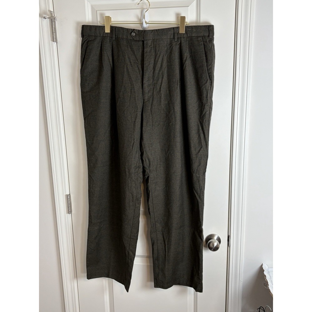 VTG Principe Made in Italy Mens Olive Wool Cashmere Blend Dress Pants 42W
